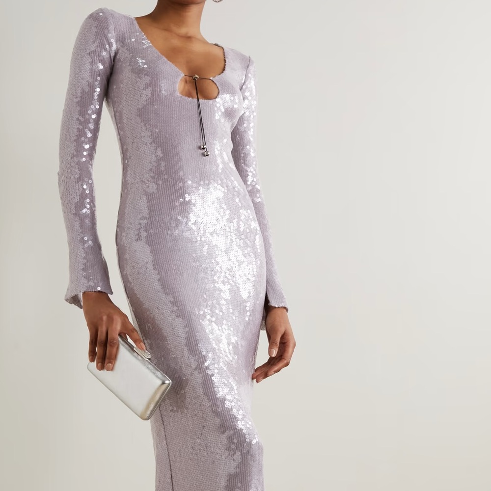16Arlington SOLARIA MIDI DRESS in Ice Lavendar - size 8/2/S NWT